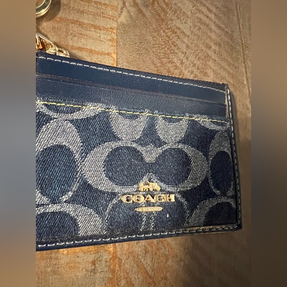 Small denim Coach wallet - Picture 2 of 4